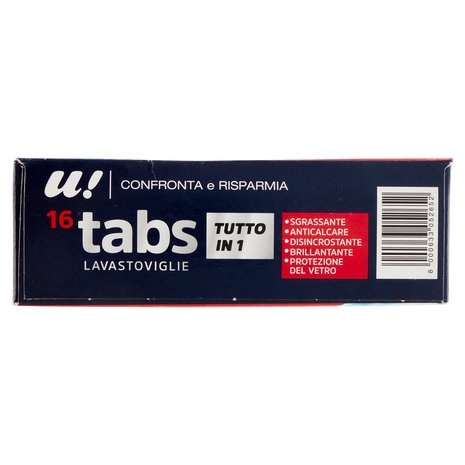 16 Tabs Lavastoviglie U! Confronta e Risparmia